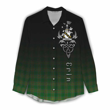 Evers Irish Clan Women's Casual Shirt with Coat of Arms Erin Go Bragh Celtic Inspired Female - Tartan Vibes Clothing