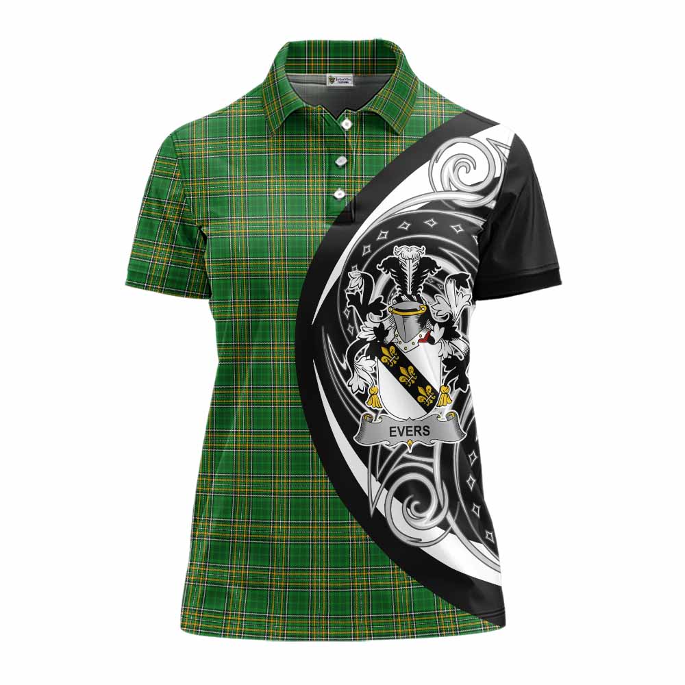 Evers Irish Clan Women's Polo Shirt Celtic Circle Style Women - Tartan Vibes Clothing
