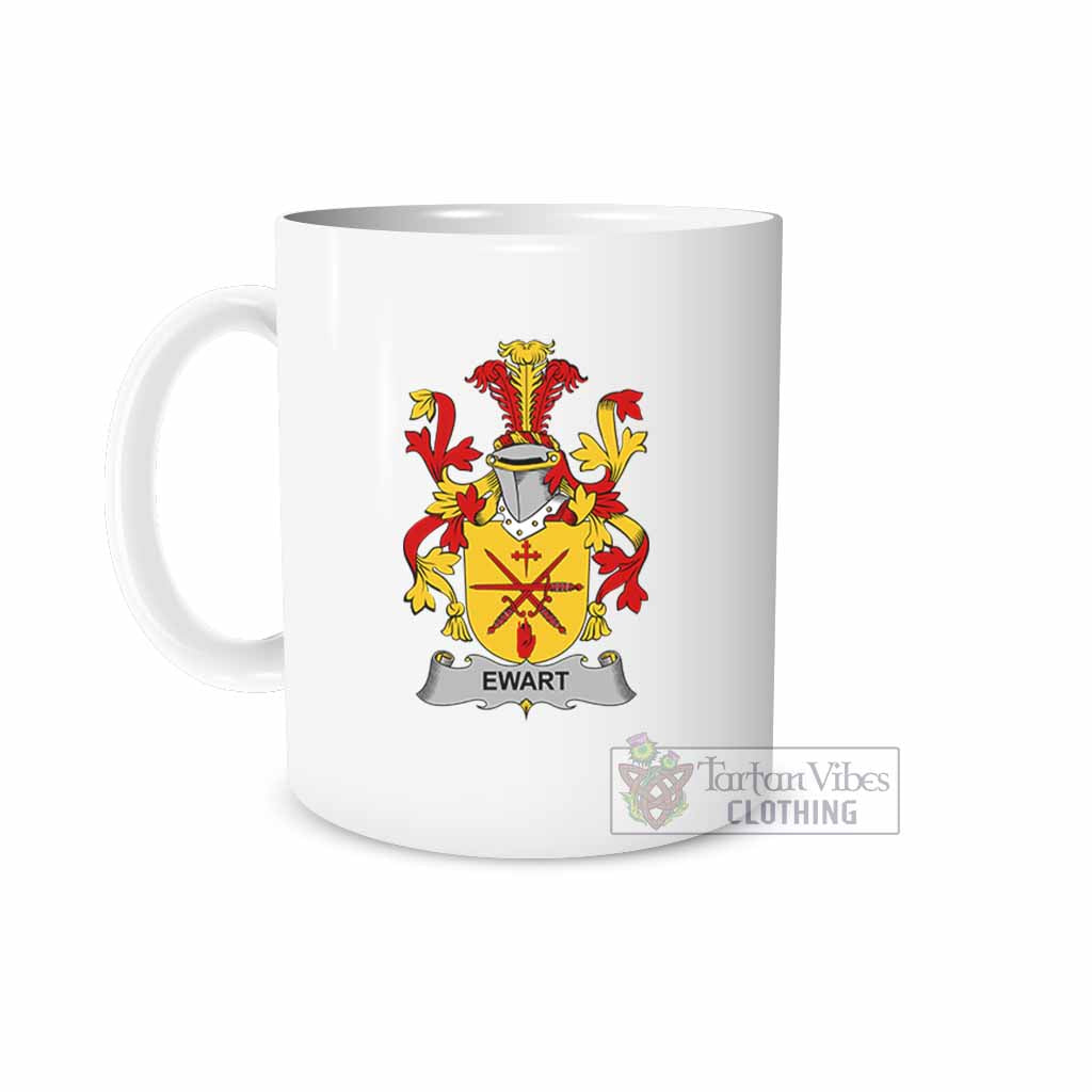 Tartan Vibes Clothing Ewart Irish Clan Coat of Arms Ceramic Mug