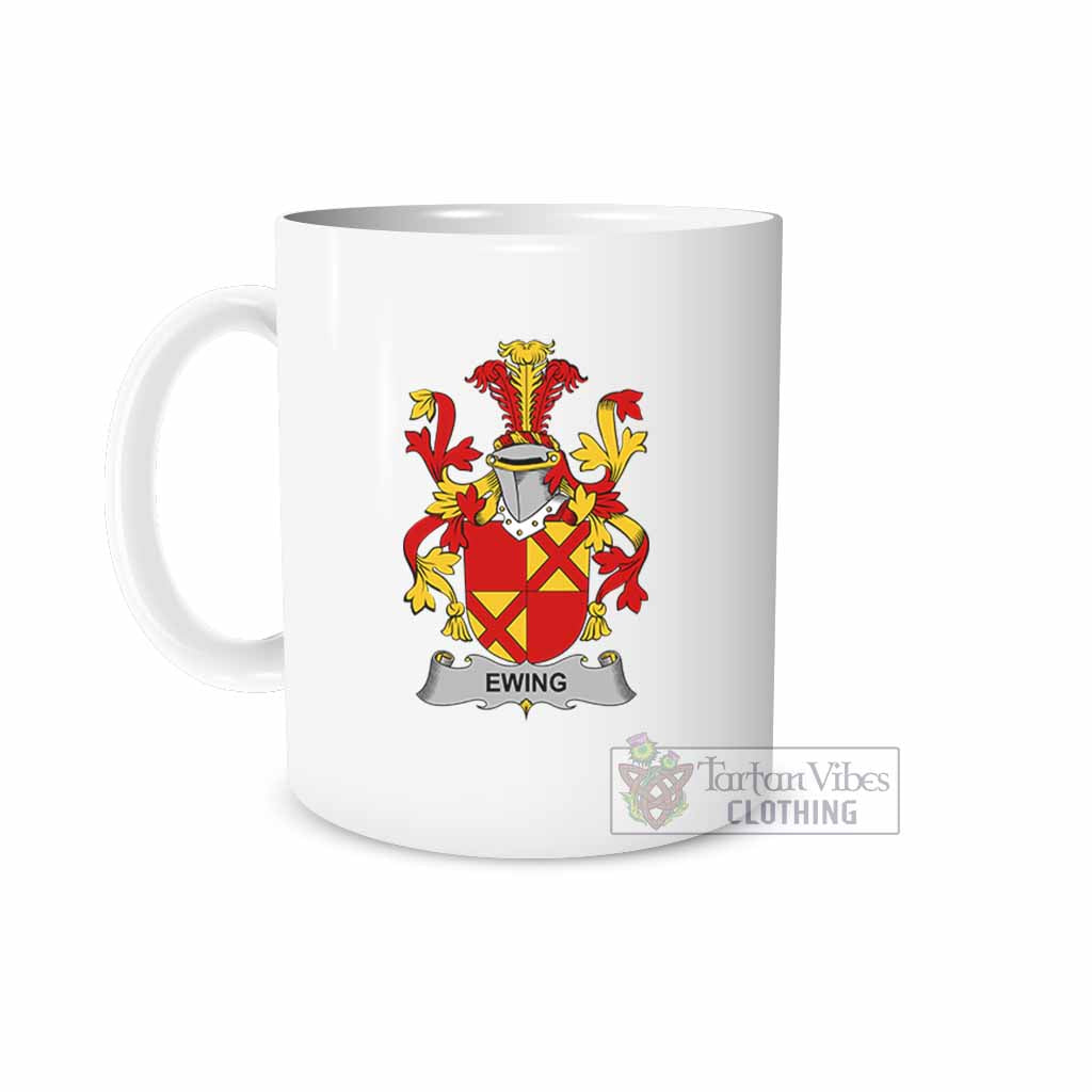 Tartan Vibes Clothing Ewing Irish Clan Coat of Arms Ceramic Mug