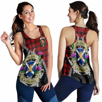 Ewing Tartan Family Crest Women's Racerback Tanks Lion Rampant Royal Thistle Shield Celtic Inspired 4XL - Tartan Vibes Clothing