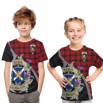 Ewing Tartan Family Crest Kid T-Shirt Lion Rampant Royal Thistle Shield Celtic Inspired Youth XL Size14 - Tartan Vibes Clothing