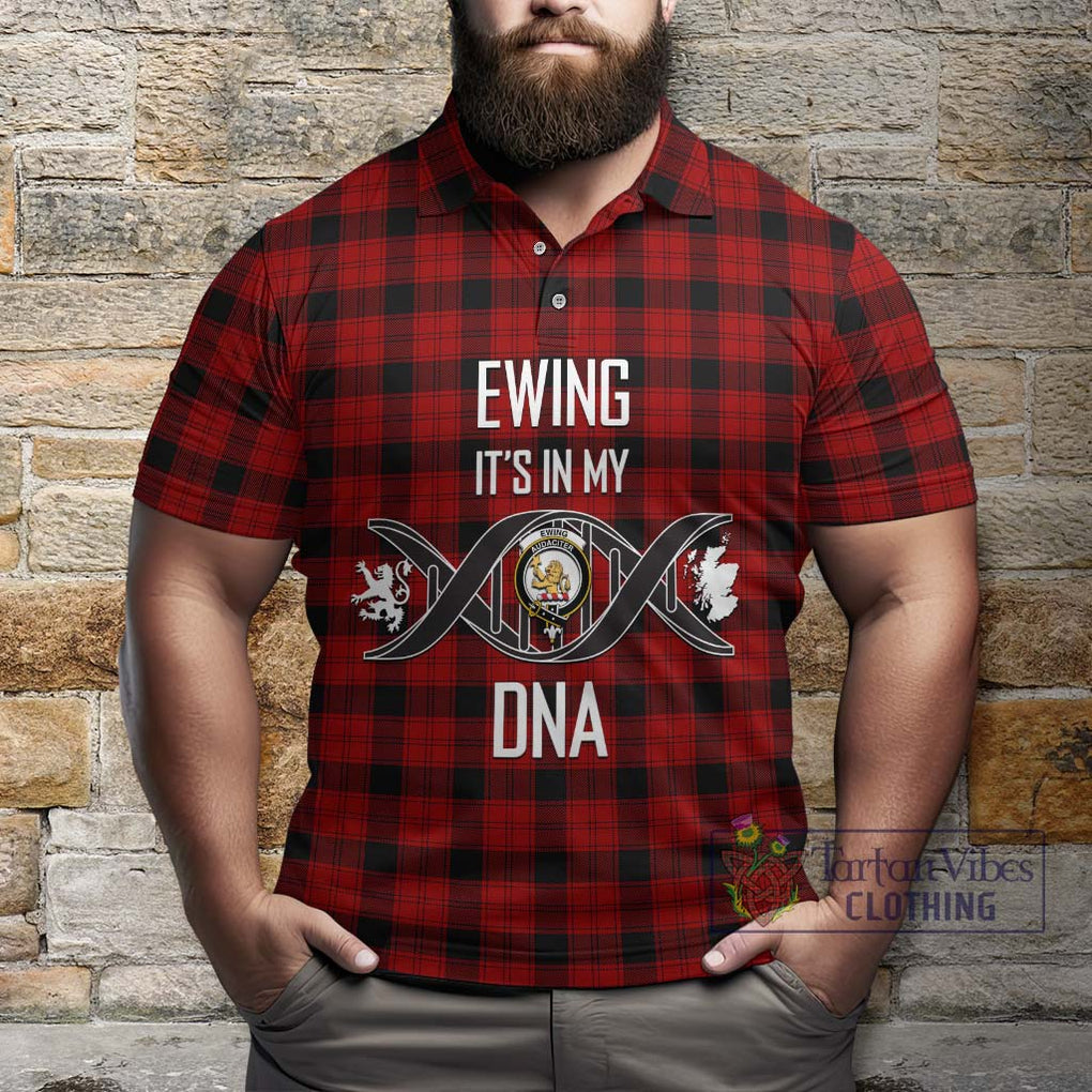 Ewing Tartan Polo Shirt with Family Crest DNA In Me Style Kid - Tartanvibesclothing Shop