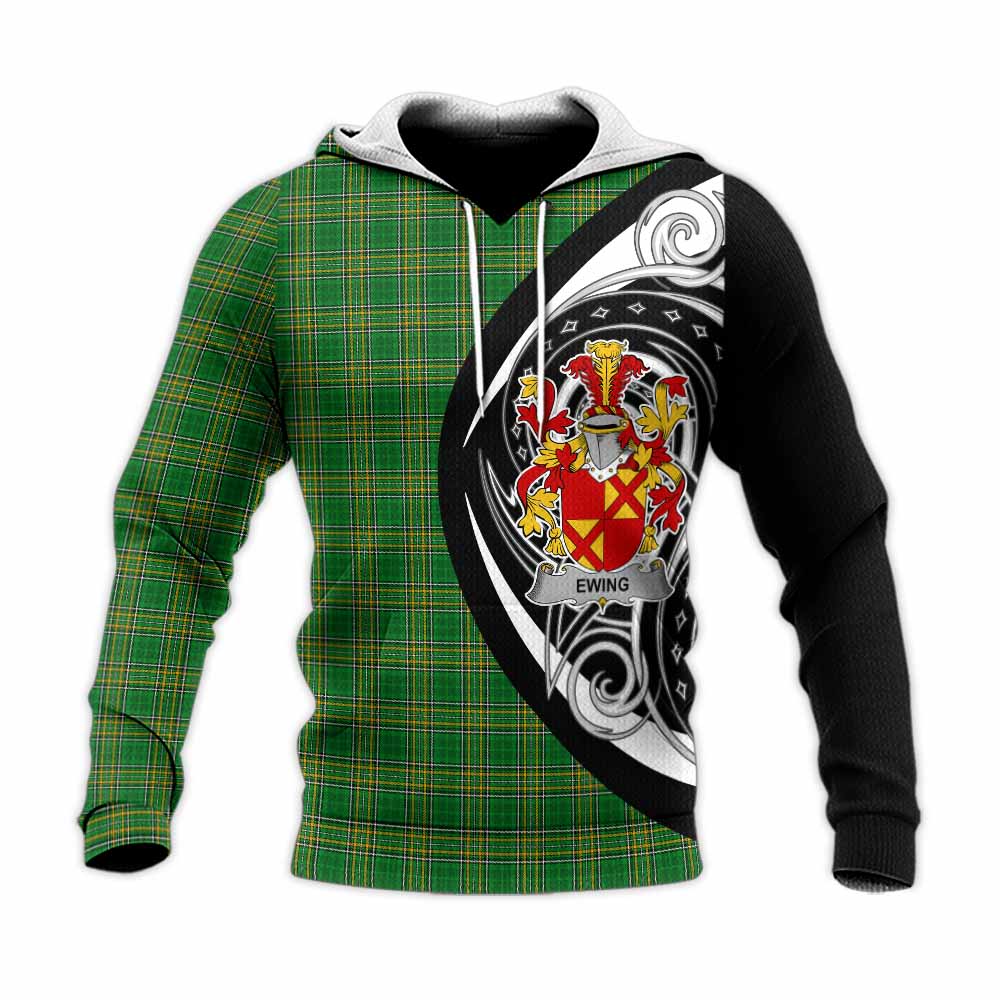 Ewing Irish Clan Knitted Hoodie Celtic Circle Style Unisex Knitted Pullover Hoodie - Tartan Vibes Clothing