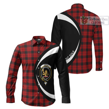 Ewing Tartan Long Sleeve Button Up with Family Crest Circle Style