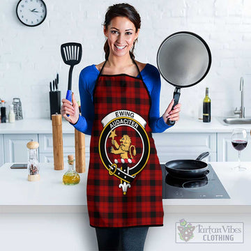 Ewing Tartan Apron with Family Crest