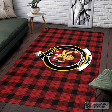 Ewing Tartan Area Rug with Family Crest