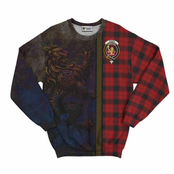 Ewing Tartan Family Crest Sweatshirt Alba Gu Brath Be Brave Lion Ancient Style Unisex - Tartan Vibes Clothing
