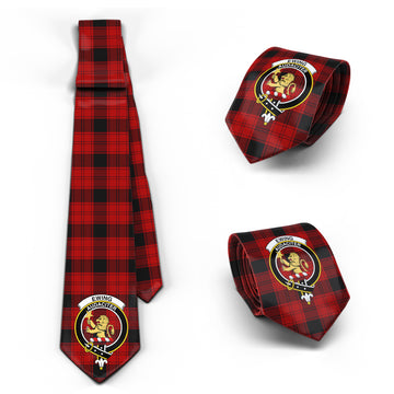 Ewing Tartan Classic Necktie with Family Crest