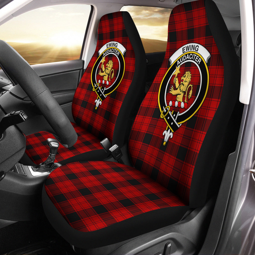 Ewing Tartan Car Seat Cover with Family Crest One Size - Tartanvibesclothing