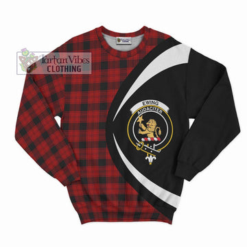 Ewing Tartan Sweatshirt with Family Crest Circle Style