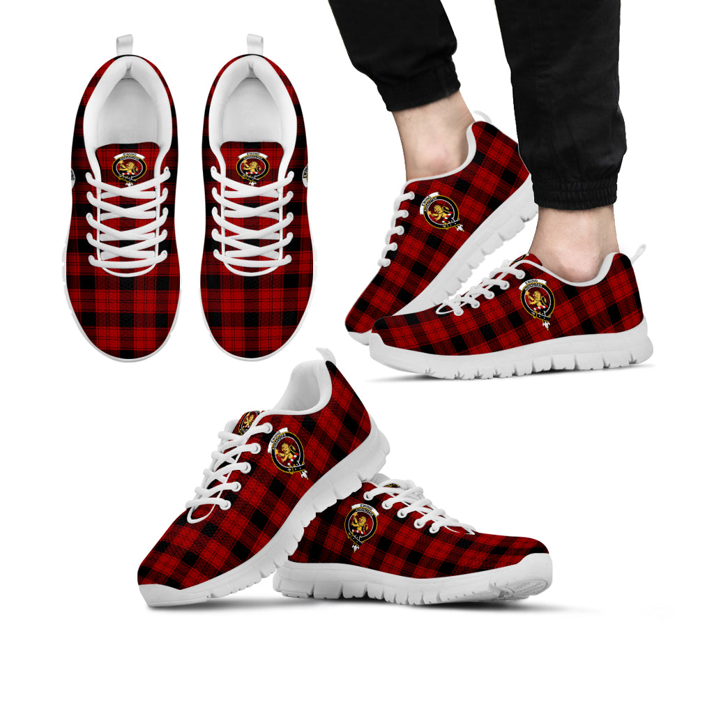 Ewing Tartan Sneakers with Family Crest Kid's Sneakers - Tartan Vibes Clothing