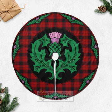 Ewing Tartan Christmas Tree Skirt Scottish Thistle Style