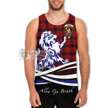 Ewing Tartan Men's Tank Top with Alba Gu Brath Regal Lion Emblem