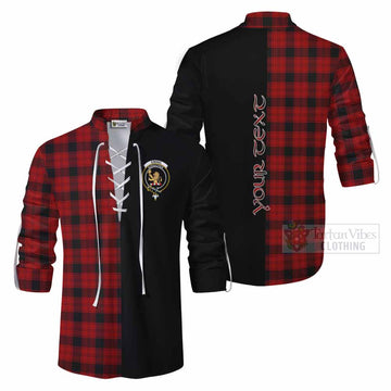 Ewing Tartan Ghillie Kilt Shirt with Family Crest and Half Of Me Style