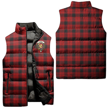 Ewing Tartan Sleeveless Puffer Jacket with Family Crest