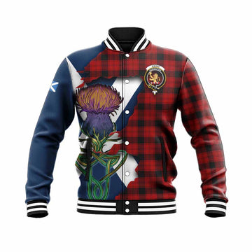 Ewing Tartan Family Crest Baseball Jacket Scottish Thistle Celtic Inspired Unisex - Tartan Vibes Clothing