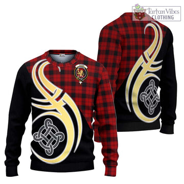 Ewing Tartan Ugly Sweater with Family Crest and Celtic Symbol Style