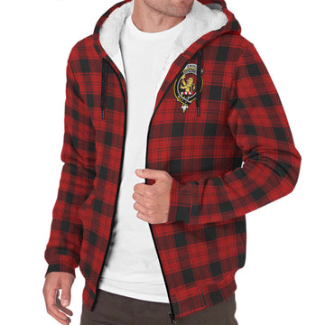 Ewing Tartan Sherpa Hoodie with Family Crest