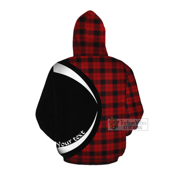 Ewing Tartan Cotton Hoodie with Family Crest Circle Style