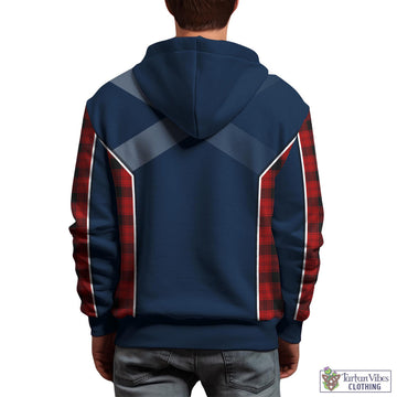 Ewing Tartan Hoodie with Family Crest and Scottish Thistle Vibes Sport Style