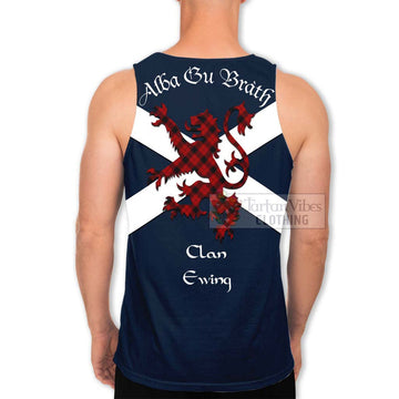 Ewing Tartan Lion Rampant Men's Tank Top  Proudly Display Your Heritage with Alba Gu Brath and Clan Name