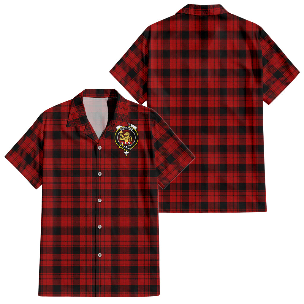 ewing-tartan-short-sleeve-button-down-shirt-with-family-crest