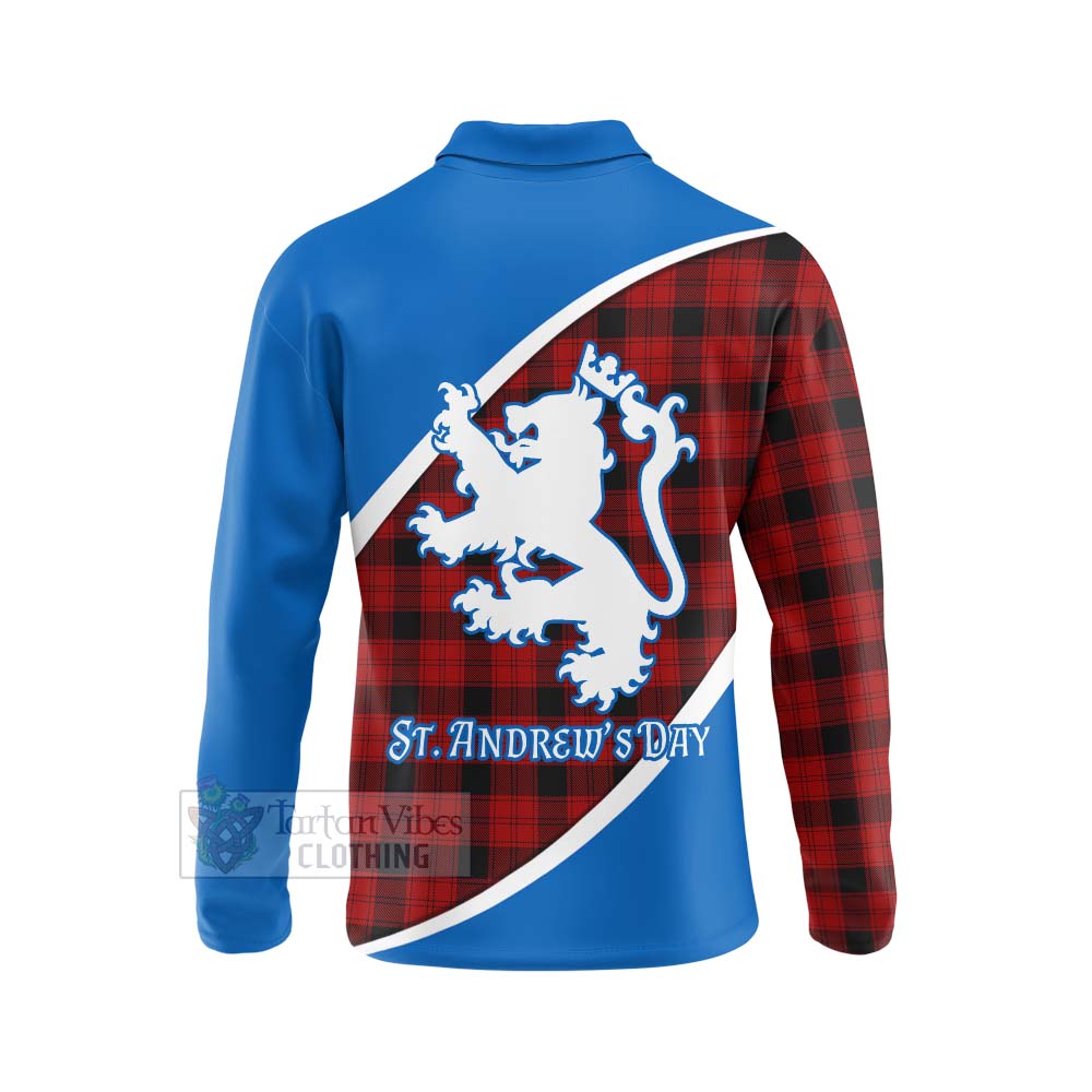 Tartan Vibes Clothing Ewing Family Crest Tartan Long Sleeve Polo Shirt Celebrate Saint Andrew's Day in Style