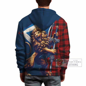 Ewing Tartan Family Crest Hoodie with Scottish Majestic Lion