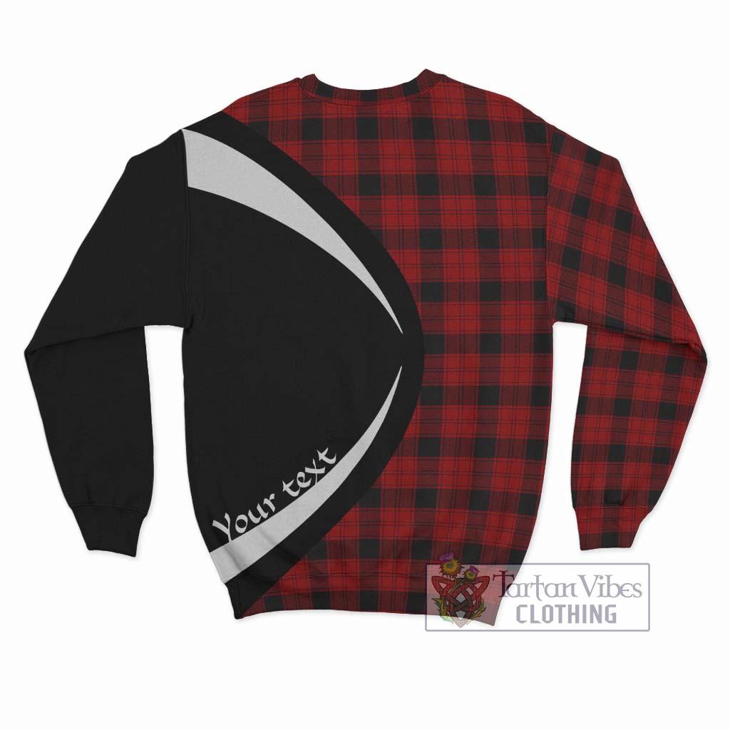 Ewing Tartan Sweatshirt with Family Crest Circle Style - Tartan Vibes Clothing