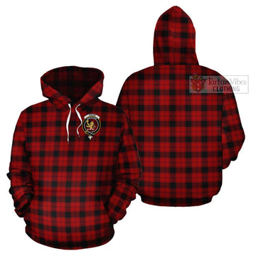 Ewing Tartan Cotton Hoodie with Family Crest