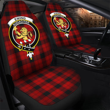 Ewing Tartan Car Seat Cover with Family Crest