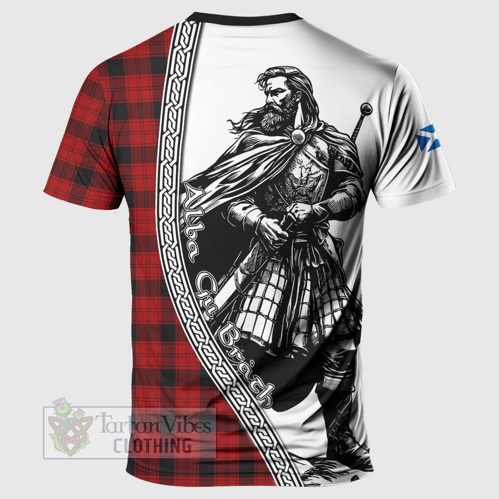 Tartan Vibes Clothing Ewing Tartan Clan Crest T-Shirt with Highlander Warrior Celtic Style