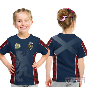 Ewing Tartan Kid T-Shirt with Family Crest and Lion Rampant Vibes Sport Style