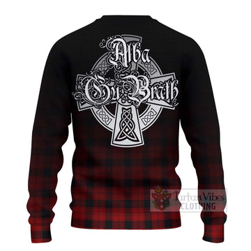 Ewing Tartan Ugly Sweater Featuring Alba Gu Brath Family Crest Celtic Inspired