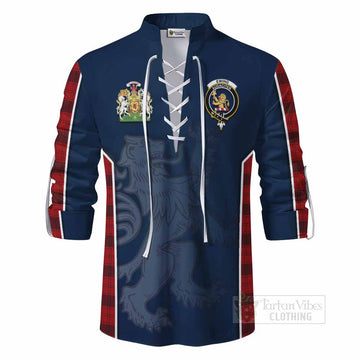 Ewing Tartan Ghillie Kilt Shirt with Family Crest and Lion Rampant Vibes Sport Style