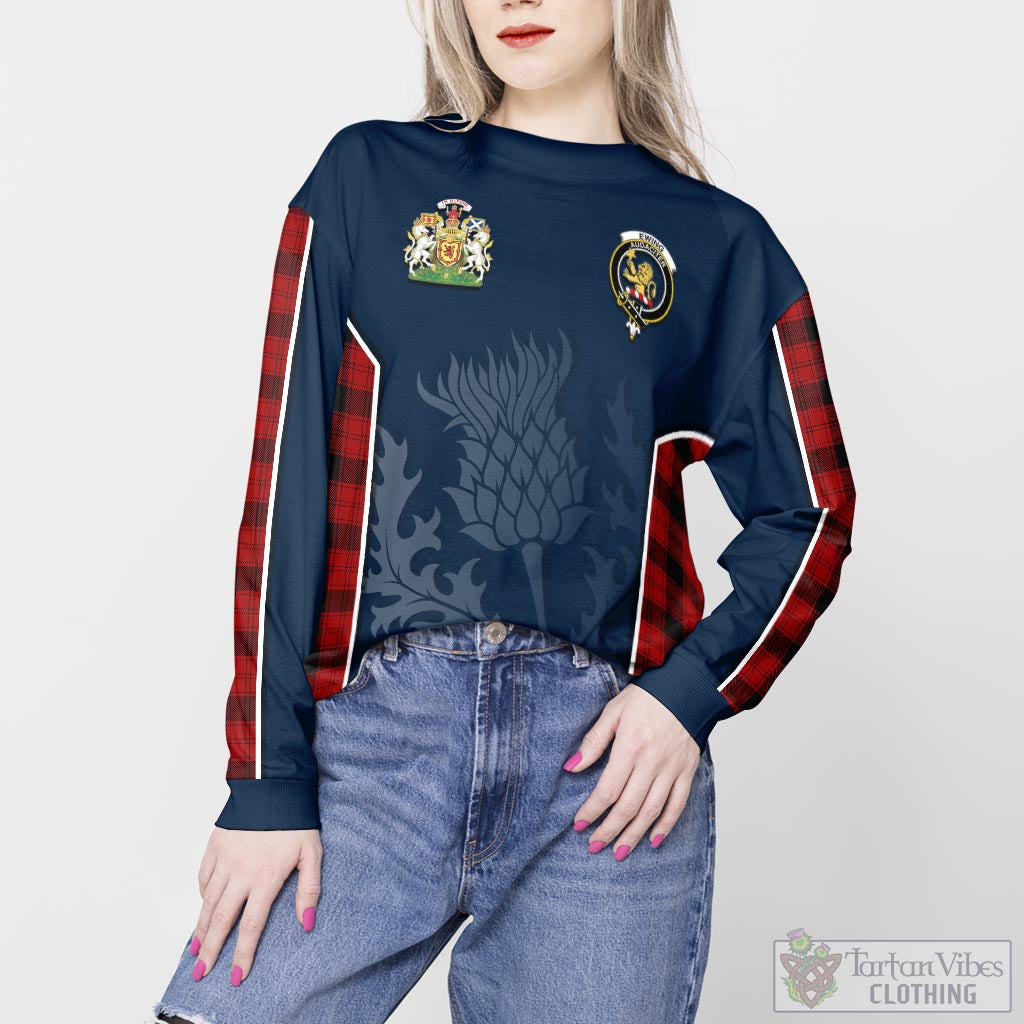 Tartan Vibes Clothing Ewing Tartan Sweatshirt with Family Crest and Scottish Thistle Vibes Sport Style