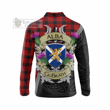Ewing Tartan Family Crest Long Sleeve Polo Shirt Lion Rampant Royal Thistle Shield Celtic Inspired - Tartan Vibes Clothing
