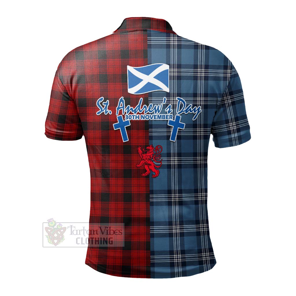 Tartan Vibes Clothing Ewing Tartan Polo Shirt Happy St. Andrew's Day Half Tartan Style