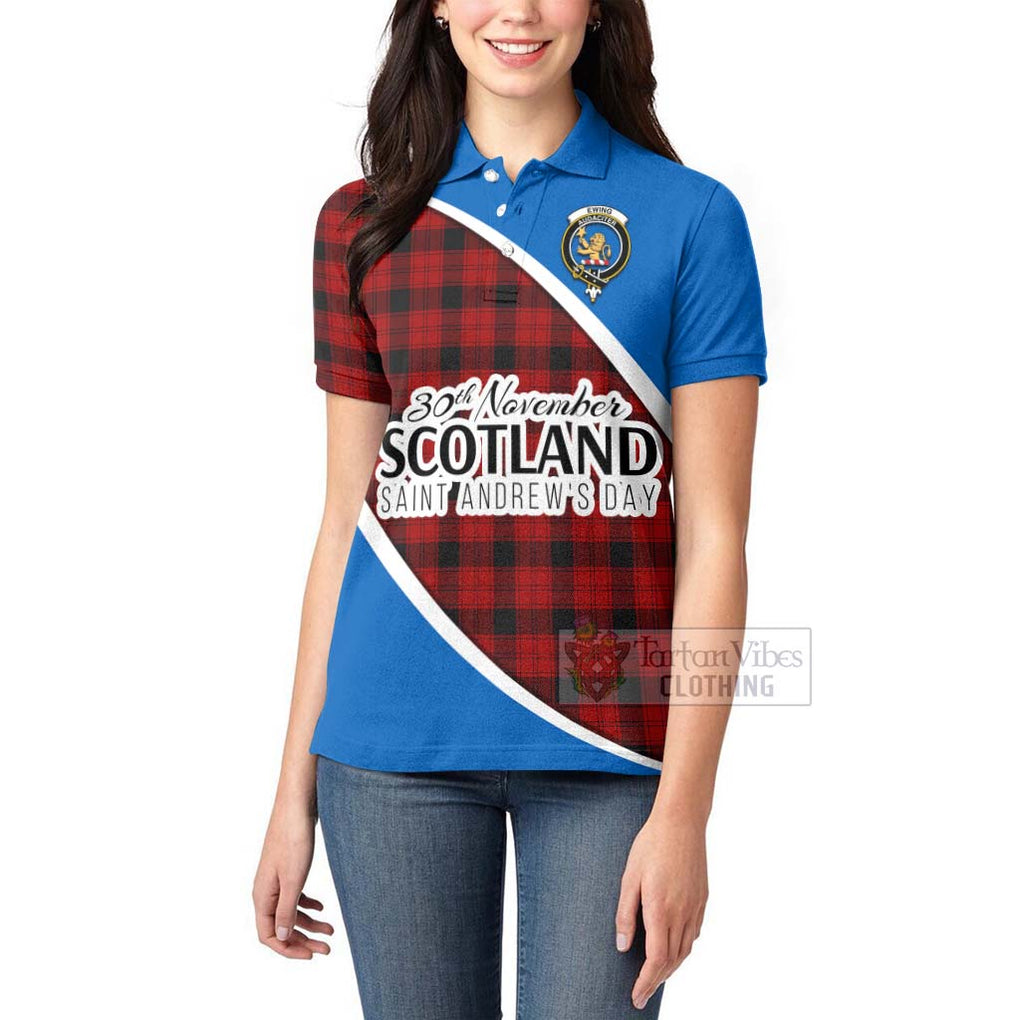 Tartan Vibes Clothing Ewing Family Crest Tartan Women's Polo Shirt Celebrate Saint Andrew's Day in Style