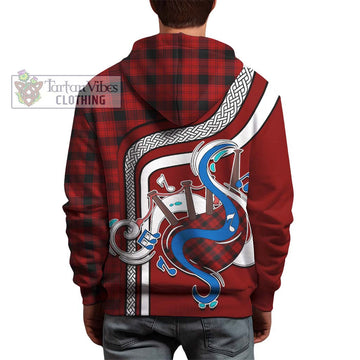 Ewing Tartan Hoodie with Epic Bagpipe Style