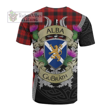 Ewing Tartan Family Crest Cotton T-shirt Lion Rampant Royal Thistle Shield Celtic Inspired - Tartan Vibes Clothing