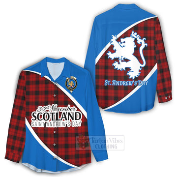 Ewing Family Crest Tartan Women's Casual Shirt Celebrate Saint Andrew's Day in Style