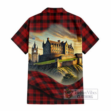 Ewing Tartan Family Crest Hawaiian Shirt with Scottish Ancient Castle Style - Tartan Vibes Clothing