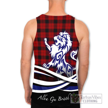 Ewing Tartan Men's Tank Top with Alba Gu Brath Regal Lion Emblem