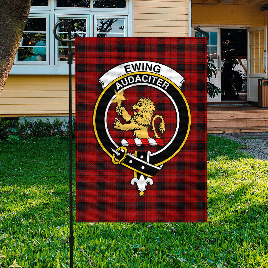 Ewing Tartan Flag with Family Crest - Tartan Vibes Clothing