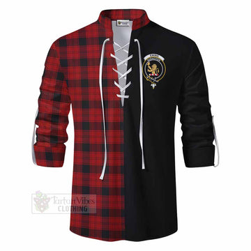 Ewing Tartan Ghillie Kilt Shirt with Family Crest and Half Of Me Style