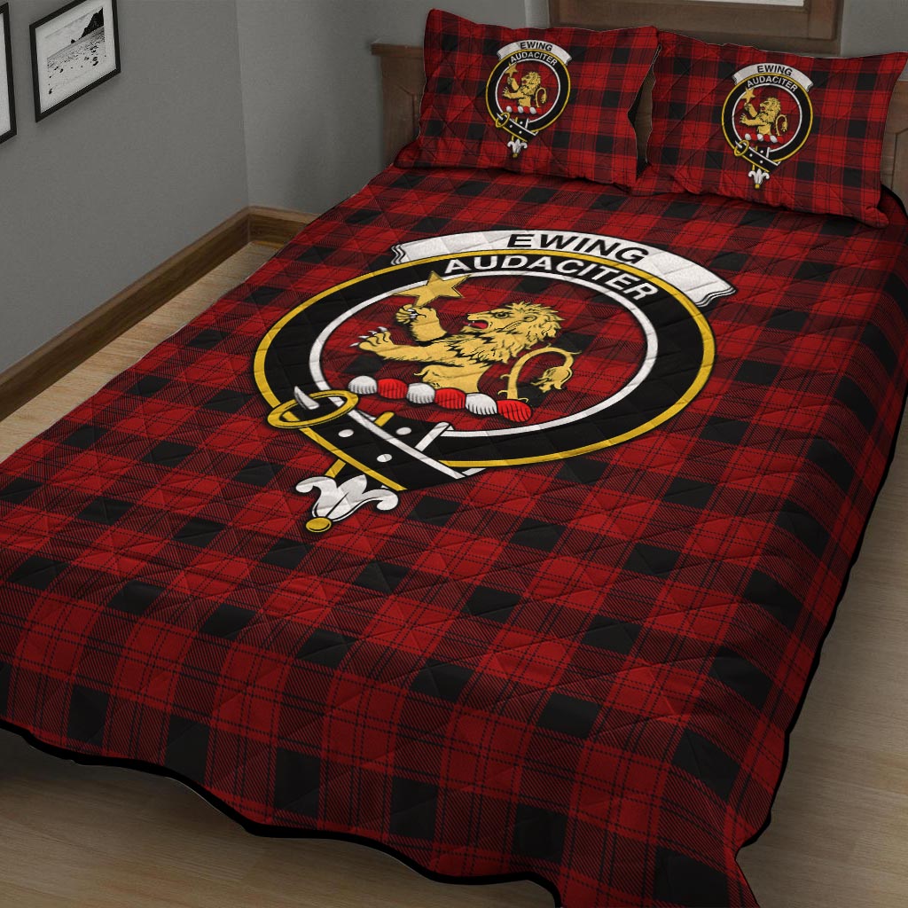 Ewing Tartan Quilt Bed Set with Family Crest - Tartan Vibes Clothing