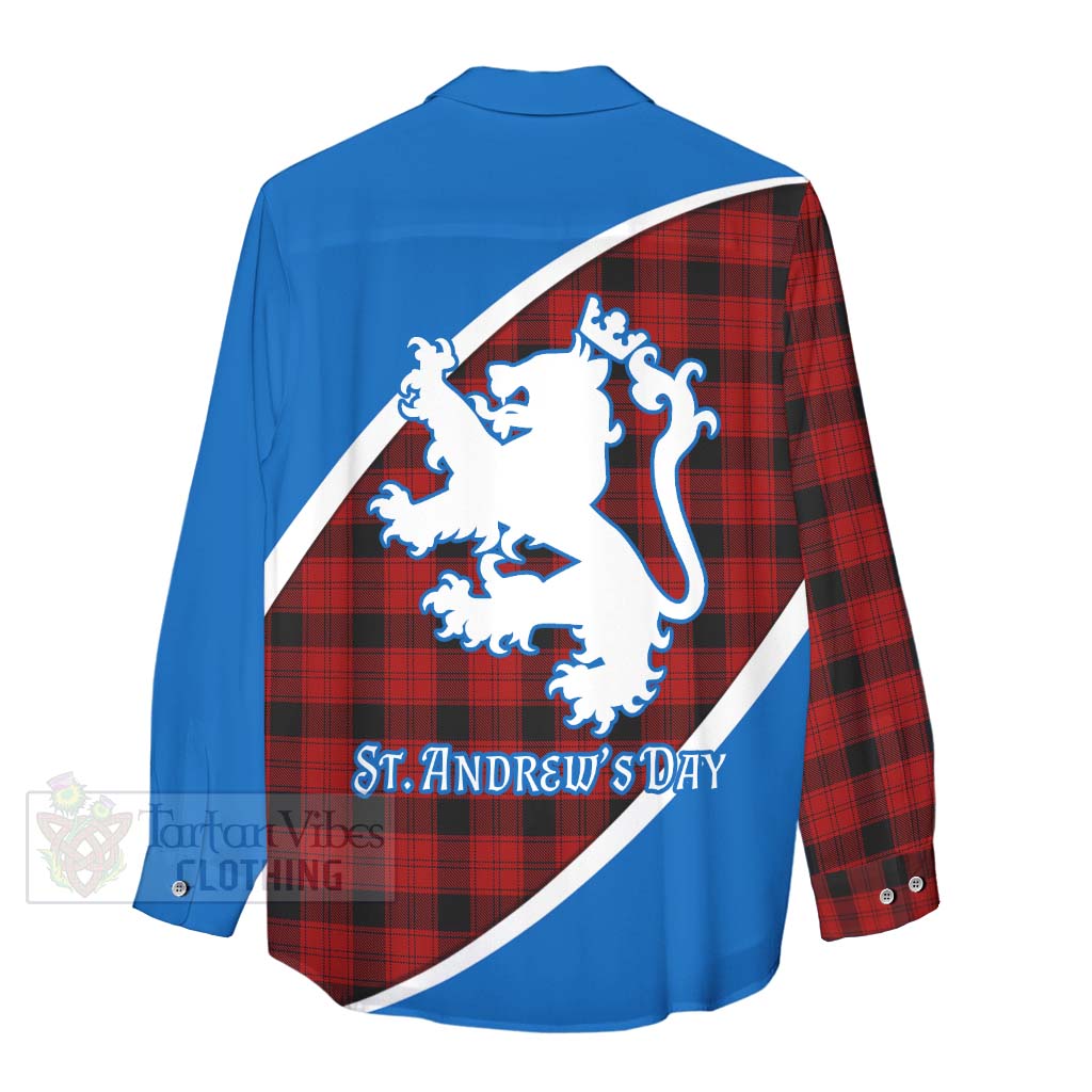 Tartan Vibes Clothing Ewing Family Crest Tartan Women's Casual Shirt Celebrate Saint Andrew's Day in Style