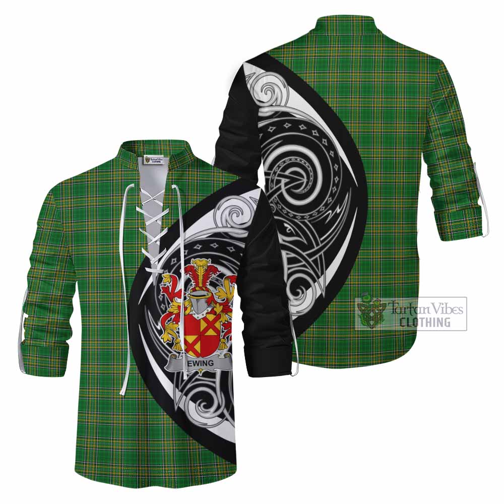 Ewing Irish Clan Ghillie Kilt Shirt Celtic Circle Style - Tartan Vibes Clothing